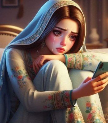 muslim sad girl image 