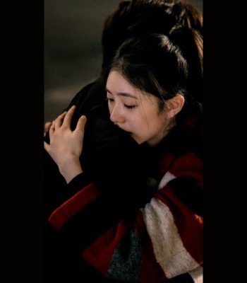 sad girl hugging a boy image